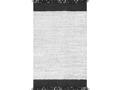 Handmade Otha Tassel Rug 5x8 Free 3D model