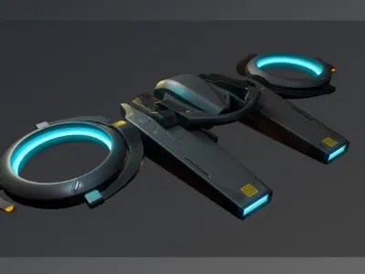 Falcon Drone game-ready with 6 camouflages Low-poly 3D model