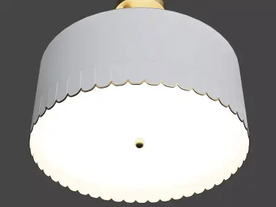 Eloise Glossy Scalloped Ceiling Fixture 3D model