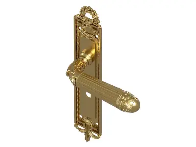 Versailles Door Handle sige gold 3D model