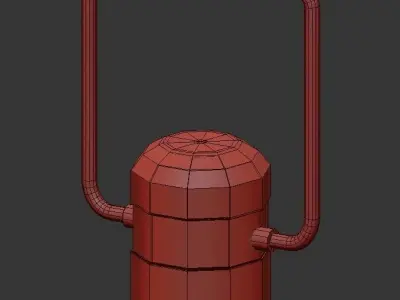 Yesenia gold pendant light 3D model