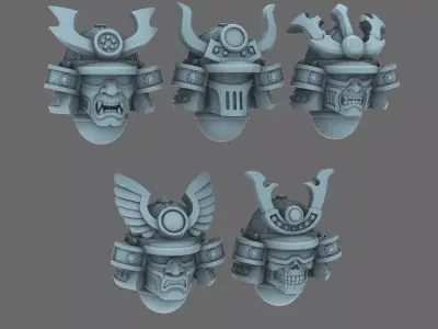 Cyber Samurai V2 Metal Storm Samurai Helmet 3D print model