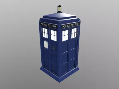 Tardis - Doctor Who Low-poly 3D model