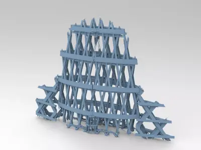 Desert Dune Rusted battle mound 3D model