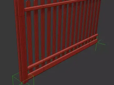 Wooden Fence 3D model