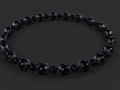 Bracelet turquoise beaded necklace Free 3D model