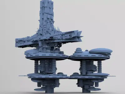 Cross Holy Flying City  3D model