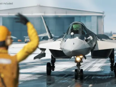  Advanced Tactical Fighter Jet Grey White Camo 