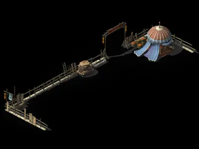 Ranch-Tibetan Incense Museum-Fence 3D model