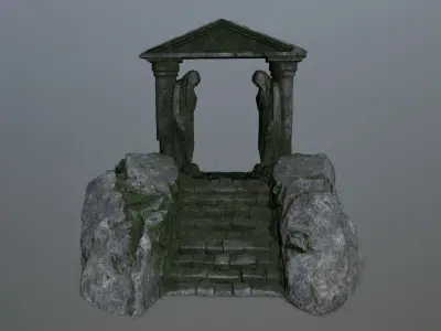 Souls Gate Low-poly 3D model