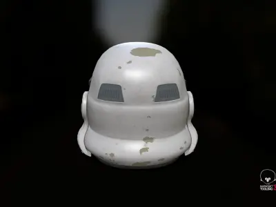 Star Wars The Black Series Imperial Stormtrooper Helmet Low-poly 3D model