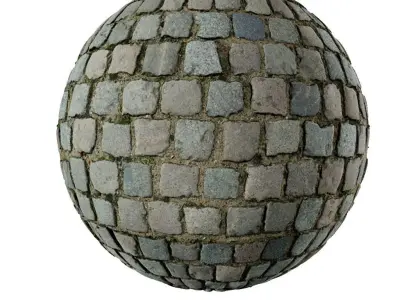 PBR - Material Cobblestone Floor 4K Texture
