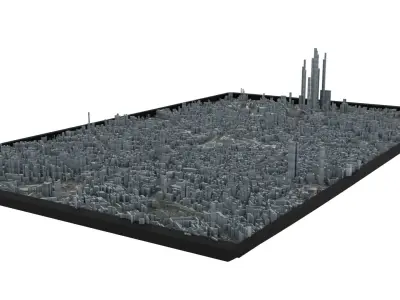 City of Moscow Low-poly 3D model