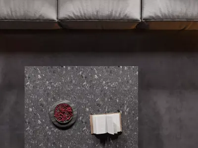 Living Room and Kitchen with Dinning Set Low-poly-128 Low-poly 3D model