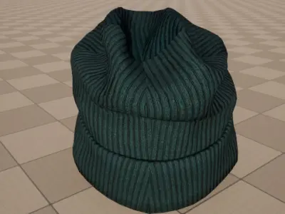 Beanie Cap Low-poly 3D model