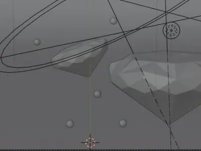 3d pink diamond jewelry background abstract 3D model