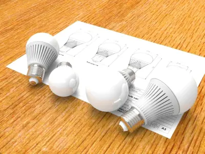 Bulb Lamp 3W 5W 7W And 9W Free 3D model