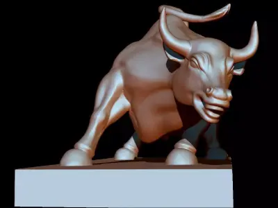 bull of wall s styreet new york 3D print model