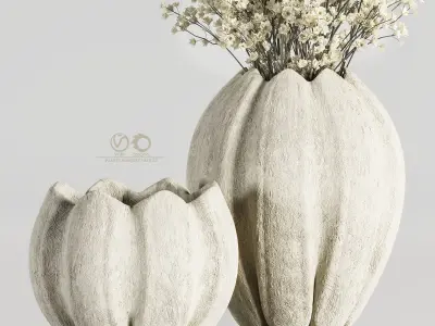 plants bouquet vase 23 3D model