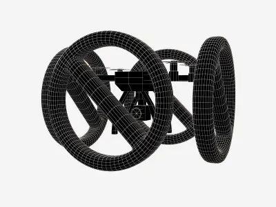 No Drone Zone 3D Icon v1 001 Low-poly 3D model