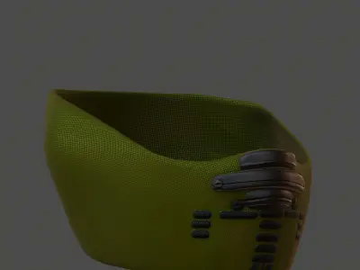 Gas mask helmet 3d model scifi Low-poly  Low-poly 3D model