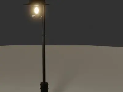 Classical Street Lamp Free low-poly 3D model