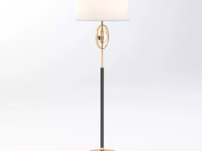 Tall Elegant Elliptical Crystal Floor Lamp 3D model