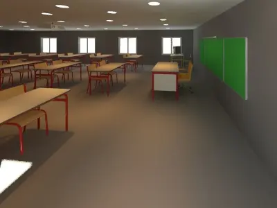 Real Classroom environment 3D model
