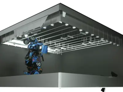 Glasses-free 3D autobot transformation effect display C4D model 3D model