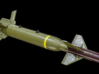  Rigged GBU-27 Paveway 3 Green Laser Guided Bomb PBR 