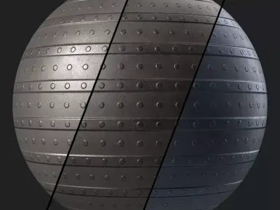 Metal Materials 63- Metal panels By Painting - Pbr 4k Seamless Texture