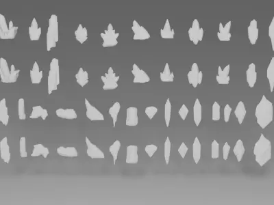 Crystal Assets Low-poly 3D model