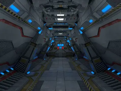 Sci fi Corridor 3D model