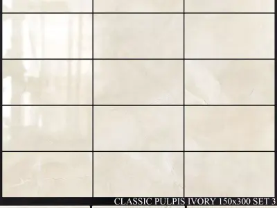 Yurtbay Seramik Classic Pulpis Ivory 150x300 Set 3 3D model