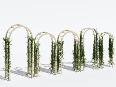 Garden arches three 3D model