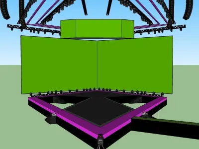 Stage MTV Video Music Awards 2019  Low-poly 3D model