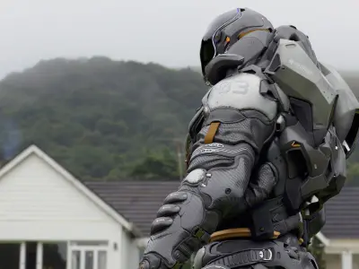 Space Marine Low-poly 3D model