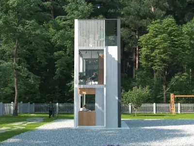 3x4m Small Modern House  3D model