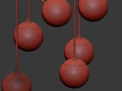 Stilnovo style Italian Chandelier 3D model