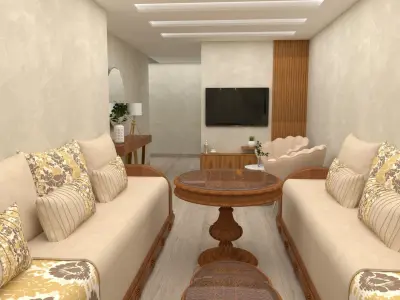 living room morocco sofa anad table  3D print model