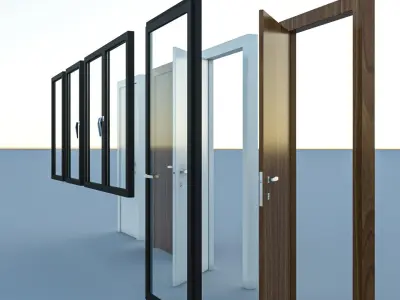 Room Doors - Windows - House pack 3D model