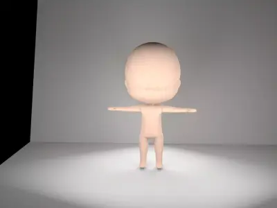 Baby Character Low Poly Low-poly 3D model