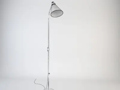 Golden standing Lamp 3D model