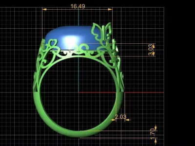 Turquoise Ring 3D print model