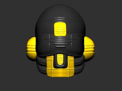 helmet high poly sculpt 3d printable 3D model 17