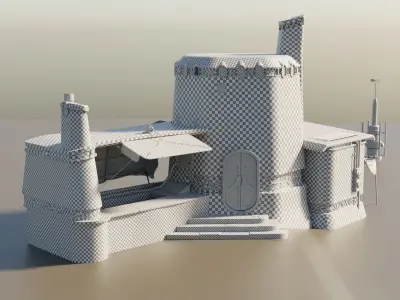 Star Wars Tatooine Merchant Building 3D model