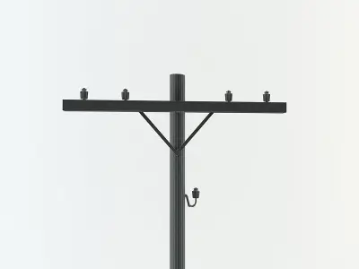 Electricity poles 3D model