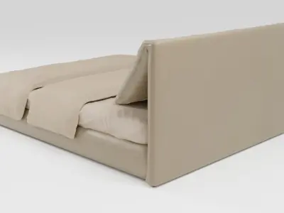 Exquisite Italian bed in the style of eclectic minimalism 3D model