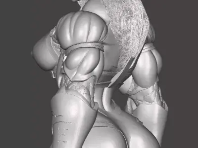 Sci-Fi girl 3D print model