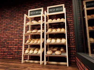 Bakery display rack Free 3D model